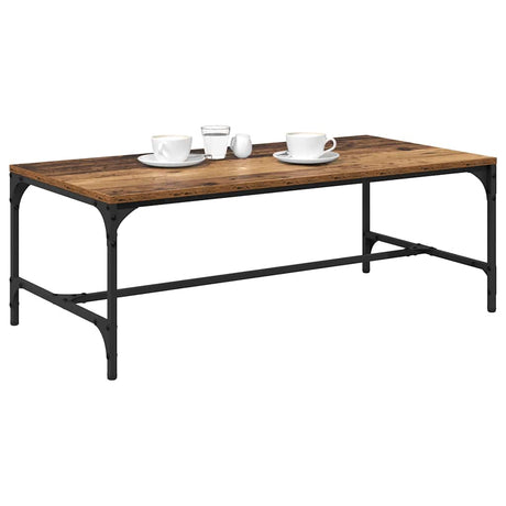 Vidaxl salontafel oud hout 100 x 50 x 35 cm bewerkt hout
