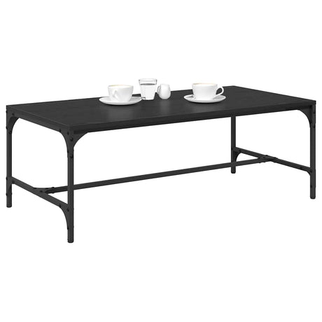 Vidaxl salontafel zwart eiken 100 x 50 x 35 cm bewerkt hout