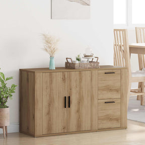Vidaxl dressoir artisan eiken 100 x 33 x 59.5 cm bewerkt hout