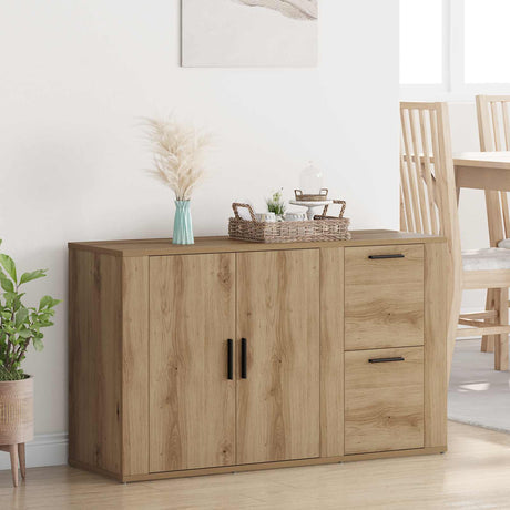 Vidaxl dressoir artisan eiken 100 x 33 x 59.5 cm bewerkt hout