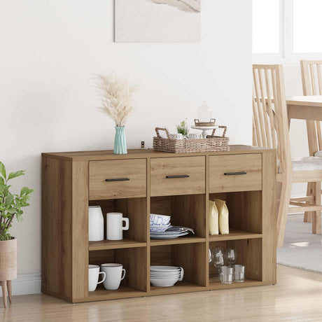 Vidaxl dressoir artisan eiken 100 x 30 x 59,5 cm bewerkt hout