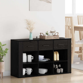 Vidaxl dressoir zwart eiken 100 x 30 x 59,5 cm bewerkt hout