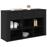 Vidaxl dressoir zwart eiken 100 x 30 x 59,5 cm bewerkt hout