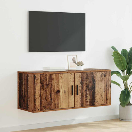 Vidaxl wandgemonteerde tv-kast 100 x 34,5 x 40 cm oud hout