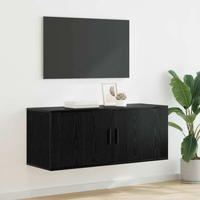 Vidaxl wandgemonteerde tv-kast 100 x 34,5 x 40 cm zwart eiken