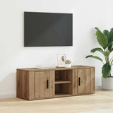 Vidaxl tv-kast 100 x 31,5 x 35 cm artisan eiken bewerkt hout