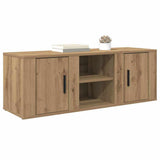 Vidaxl tv-kast 100 x 31,5 x 35 cm artisan eiken bewerkt hout