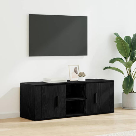 Vidaxl tv-kast 100 x 31,5 x 35 cm zwart eiken bewerkt hout