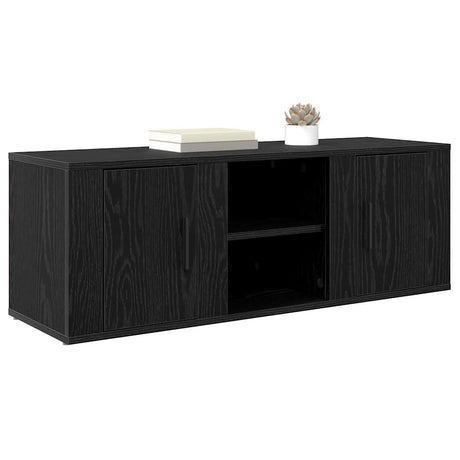 Vidaxl tv-kast 100 x 31,5 x 35 cm zwart eiken bewerkt hout