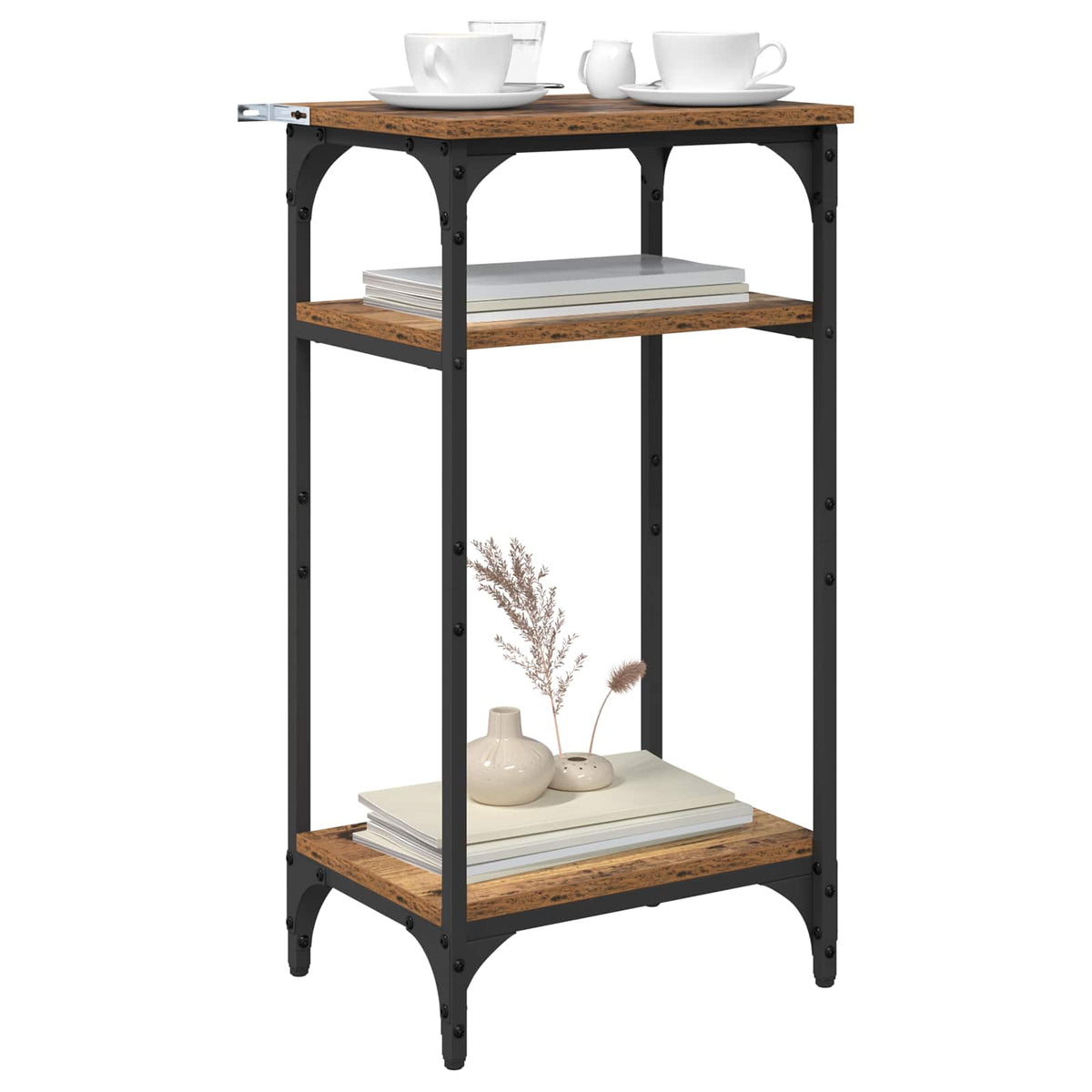 Vidaxl bijzettafel oud hout 40 x 30 x 75 cm bewerkt hout