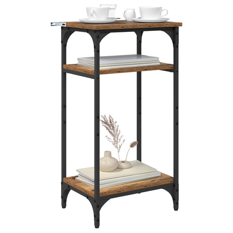 Vidaxl bijzettafel oud hout 40 x 30 x 75 cm bewerkt hout