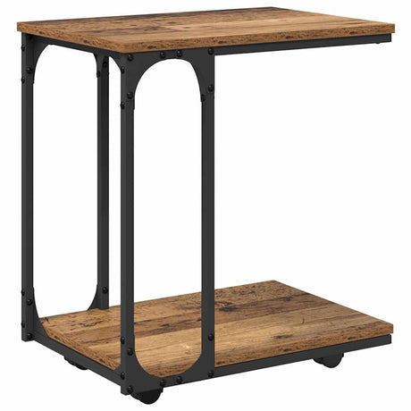 Vidaxl bijzettafel oudhout 50 x 35 x 55.5 cm bewerkt hout
