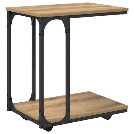 Vidaxl bijzettafel artisan eiken 50 x 35 x 55.5 cm bewerkt hout