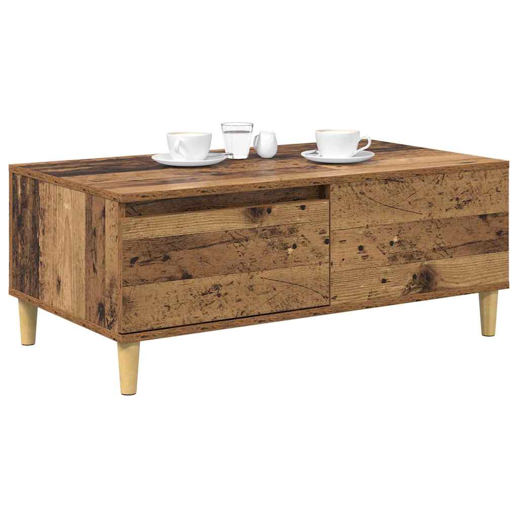 Vidaxl salontafel oud hout 90 x 50 x 35 cm bewerkt hout