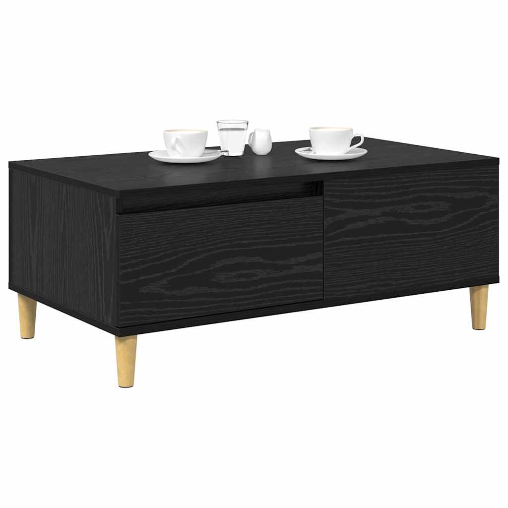 Vidaxl salontafel zwart eiken 90 x 50 x 35 cm bewerkt hout