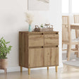 Vidaxl dressoir artisan eiken 60 x 35 x 70 cm bewerkt hout