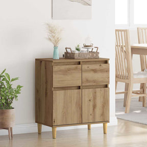 Vidaxl dressoir artisan eiken 60 x 35 x 70 cm bewerkt hout
