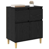 Vidaxl dressoir zwart eiken 60 x 35 x 70 cm bewerkt hout