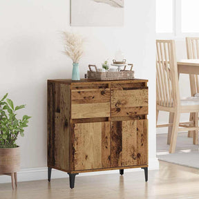 Vidaxl dressoir oud hout 60 x 35 x 70 cm gemonteerd hout en ijzer