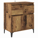 Vidaxl dressoir oud hout 60 x 35 x 70 cm gemonteerd hout en ijzer