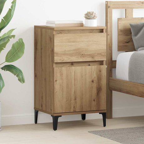 Vidaxl nachtkastje artisan eiken 40 x 35 x 70 cm bewerkt hout