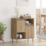 Vidaxl dressoir artisanaal eikenkleurig 35 x 60 x 70 cm bewerkt hout