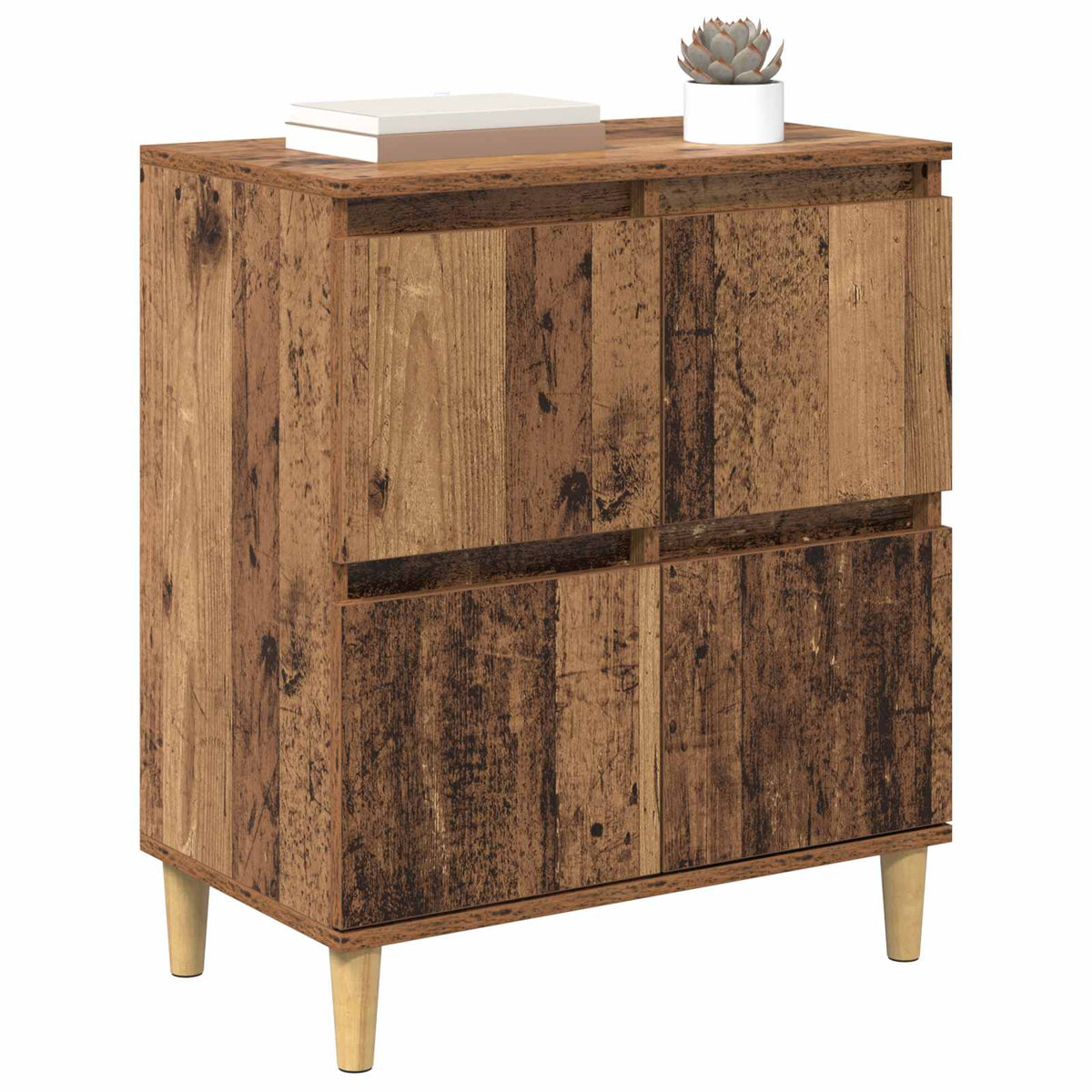 Vidaxl dressoir oud hout 60 x 35 x 70 cm bewerkt hout