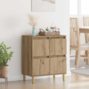 Vidaxl dressoir artisan eiken 60 x 35 x 70 cm bewerkt hout