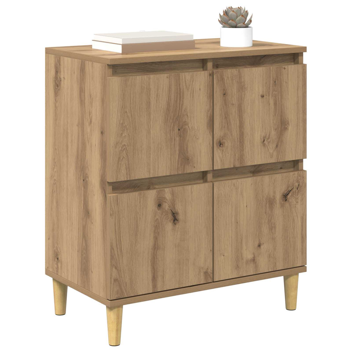 Vidaxl dressoir artisan eiken 60 x 35 x 70 cm bewerkt hout