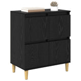 Vidaxl dressoir zwart eiken 60 x 35 x 70 cm bewerkt hout
