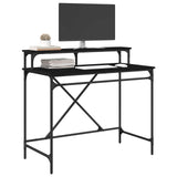 Vidaxl bureau zwart eiken 100 x 50 x 90 cm bewerkt hout