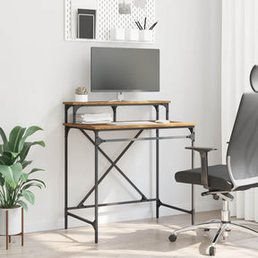 Vidaxl bureau oud hout 80 x 50 x 90 cm bewerkt hout