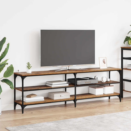 Vidaxl tv-kast oud hout 160 x 30 x 50 cm gemonteerd hout en ijzer