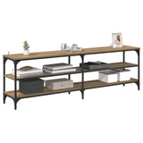 Vidaxl tv-kast 160 x 30 x 50 cm artisan eiken gemonteerd hout en ijzer