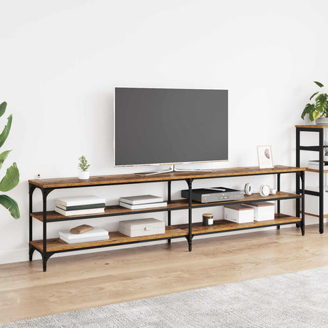 Vidaxl tv-kast 200 x 30 x 50 cm oud hout gemonteerd hout en ijzer