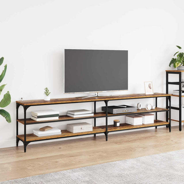 Vidaxl tv-kast 200 x 30 x 50 cm oud hout gemonteerd hout en ijzer