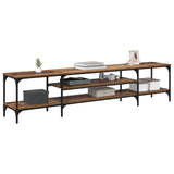 Vidaxl tv-kast oud hout 201 x 35 x 45 cm gemonteerd hout en ijzer