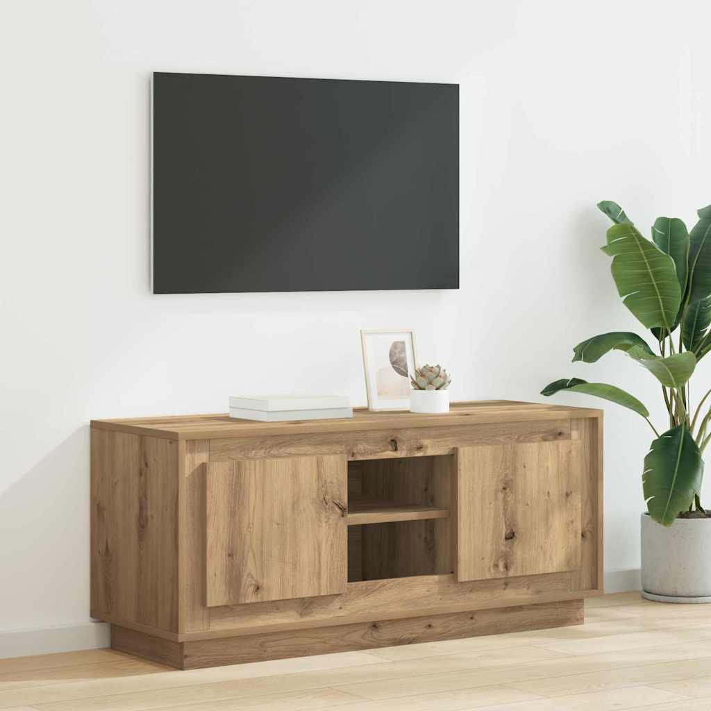 Vidaxl tv-kast 102 x 35 x 45 cm artisan eiken bewerkt hout