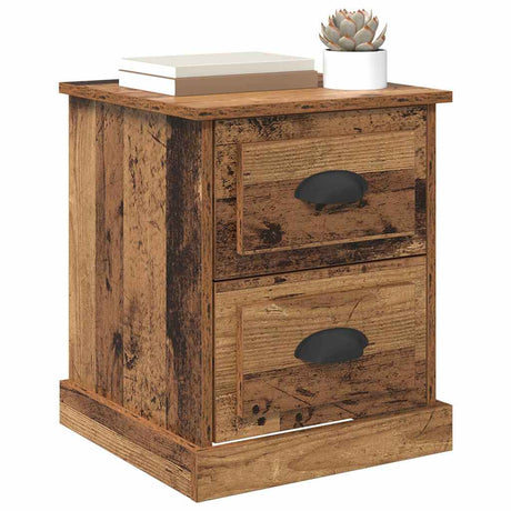 Vidaxl nachtkastje oudhout 39 x 39 x 47.5 cm bewerkt hout