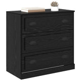 Vidaxl dressoir zwart eiken 70 x 35,5 x 67,5 cm bewerkt hout