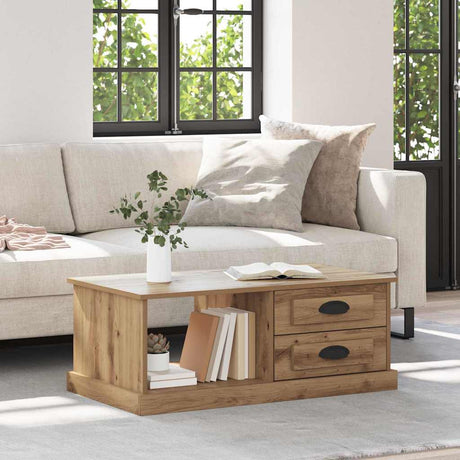 Vidaxl salontafel artisan eiken 90 x 50 x 35 cm bewerkt hout