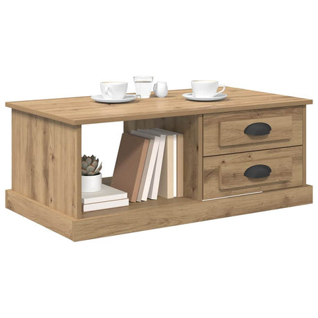 Vidaxl salontafel artisan eiken 90 x 50 x 35 cm bewerkt hout