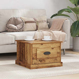 Vidaxl salontafel oud hout 50 x 50 x 35 cm bewerkt hout