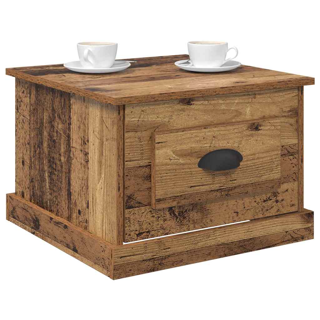 Vidaxl salontafel oud hout 50 x 50 x 35 cm bewerkt hout