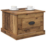 Vidaxl salontafel oud hout 50 x 50 x 35 cm bewerkt hout