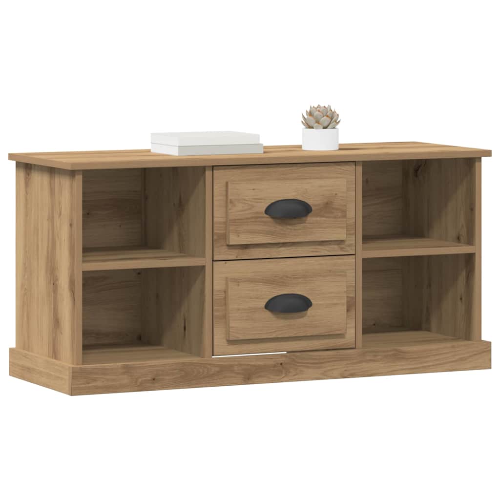 Vidaxl tv-kast 99,5 x 35,5 x 48 cm artisan eiken bewerkt hout