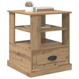 Vidaxl nachtkastje artisan eiken 50 x 50 x 60 cm bewerkt hout