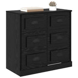 Vidaxl dressoir zwart eiken 70 x 35,5 x 67,5 cm bewerkt hout