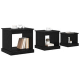Vidaxl salontafel 3 st zwart eiken 48 x 45 x 45 cm bewerkt hout