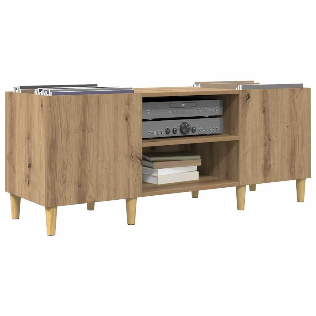 Vidaxl platenkast 121 x 38 x 48 cm bewerkt hout artisan eiken